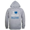 thumbnail image 1 of Bentley University Falcons I Love Hoodie, Heather Grey - Medium, 1 of 1