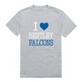 thumbnail image 1 of Bentley University Falcons I Love T-Shirt, Heather Grey - Large, 1 of 1