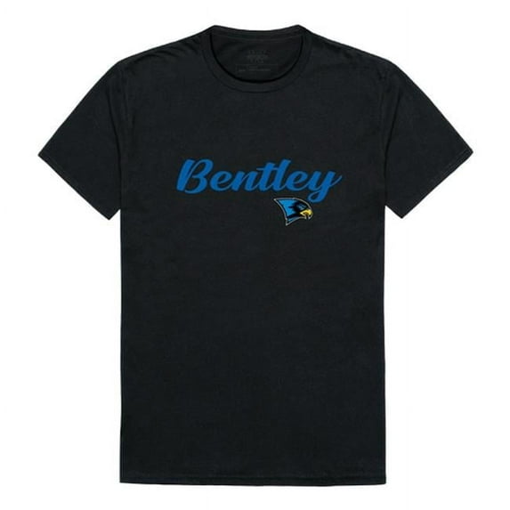 Bentley University Falcons Script T-Shirt, Black - Medium