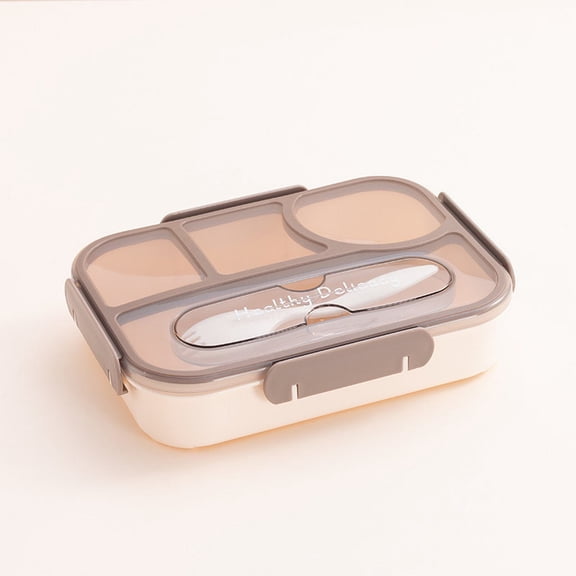 Bento Box for Adult, 4 Compartments Lunch Box, Snack Containers, Reusable Lunch Containers Drop-Proof, Dishwasher Safe & Made with BPA-Free Materials, 1 Pcs, 9.13x6.77x2.0"