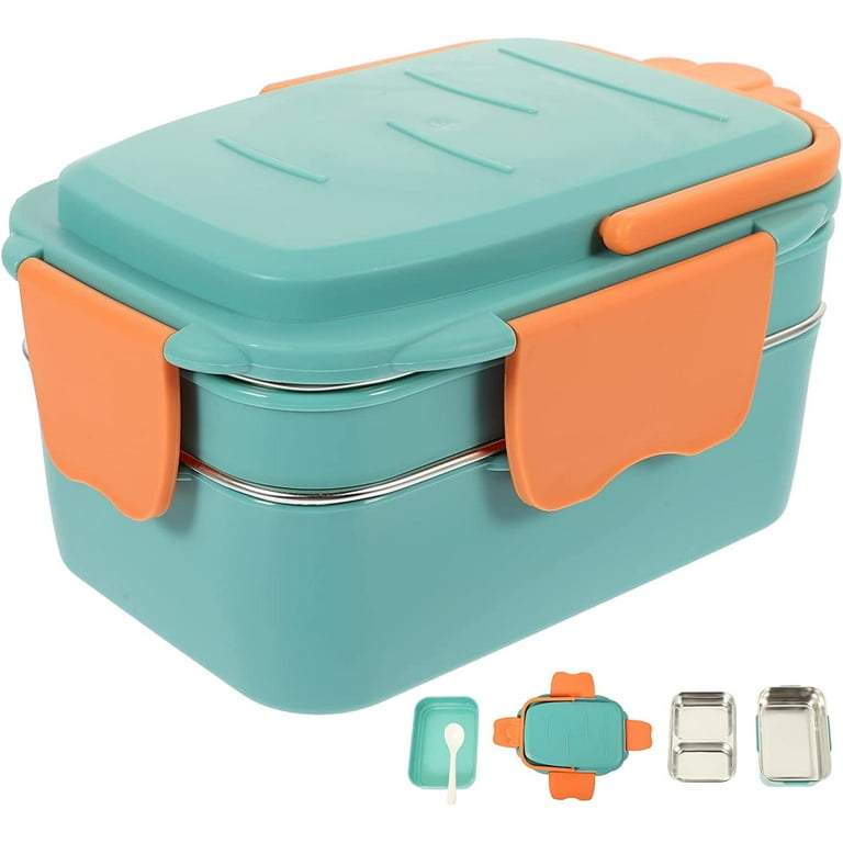 Stackable Bento Box Adult Lunch Box 2 Layers All-in-One Lunch