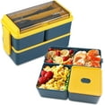 Bento Box Adult Lunch Box, 3in1 Stackable Lunch Containers, 47OZ