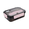 thumbnail image 1 of Bento Box Adult Lunch Box, Lunchable Containers with 3 Compartments, Meal Prep Food Container for Women, Lunch Box with Utensils, Snack/Salad/Sandwich Box, Microwave/Dishwasher Safe/BPA Free(Pink), 1 of 7