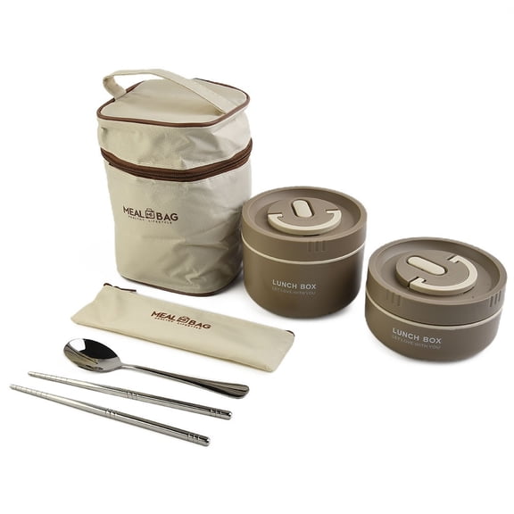 Bento Box Adult Lunch Box,Portable Insulated Lunch Box Containers Set