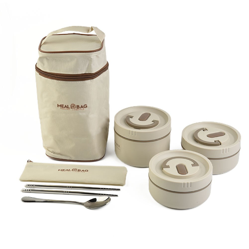 LIFESTYLE PRODUCTS 2-TIER THERMAL-INSULATED LUNCH BOX /CAMPING