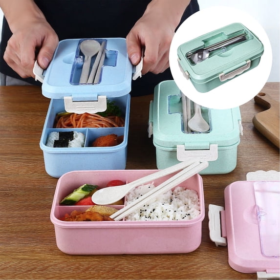 Bento Box Adult,Thermal Lunch Box – Portable Insulated Food Container with Divided Compartments, Leak-Proof, Includes Utensil Set (Spoon & Chopsticks), Perfect for Work,Travel