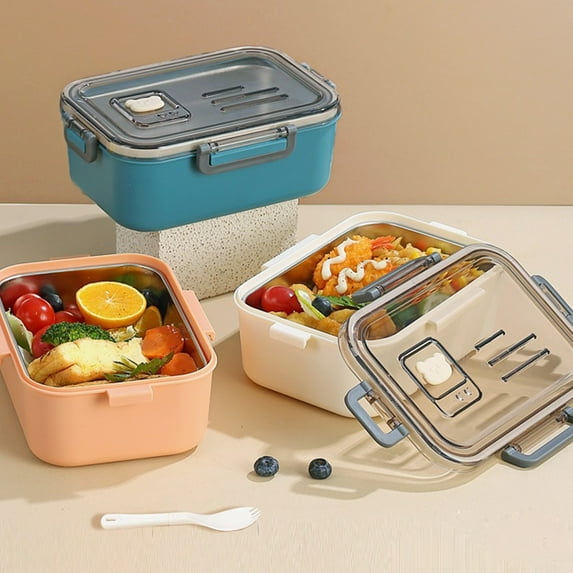 Bento Box for Adults & Minors, 1100 Ml Leakproof Lunch Container with Spoon and Fork, & Dishwasher Safe for Easy Cleaning, Ideal for Educational, Work, and Meal Prep on the Go,Vsgery