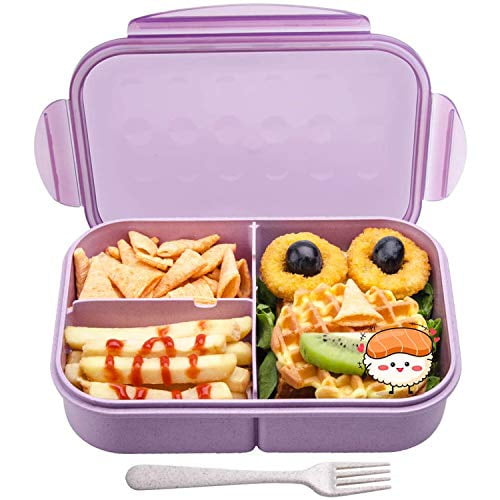 Bento box for Kids,MissBig Ideal Bento Lunch Box,Leak Proof and Food Seperated,Mom?s Choice Kids Lunch Boxes,No BPAs and No Chemical Dyes,Microwave and Dishwasher Safe.