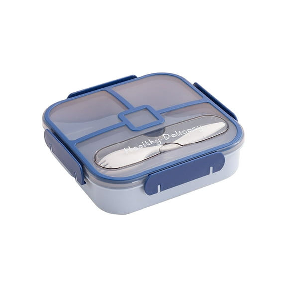 Bento Box,Divided Lunch Container, 3 Compartment Food Containers for Lunch, 1.1l Large Capacity Microwavable Lunch Containers for Portion Control and Meal Prep