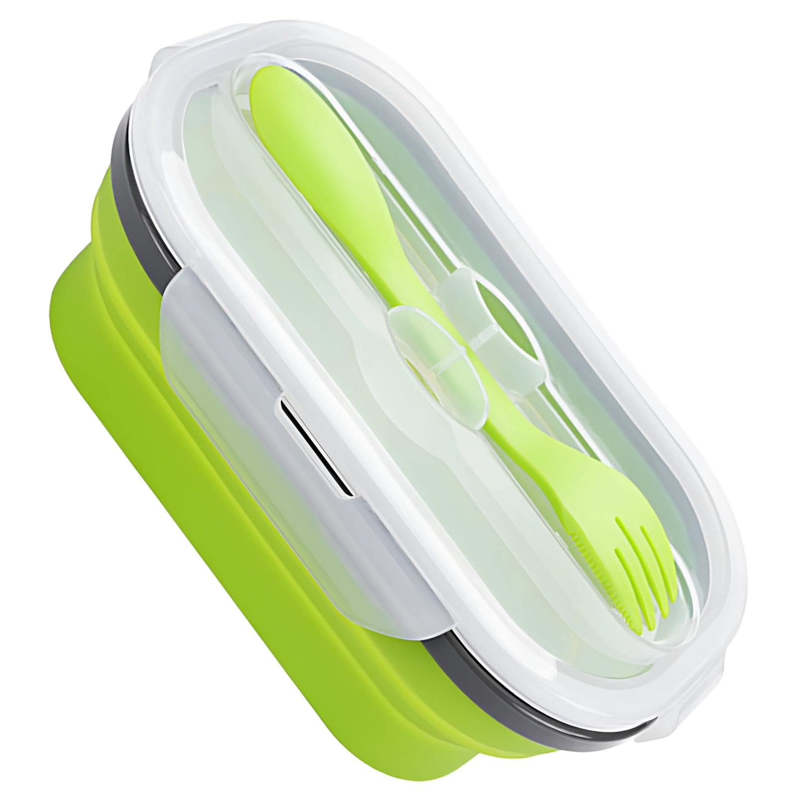 Bento Box Silicone Foldable Lunch Container Food Storage Box with Lid ...