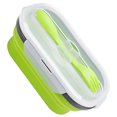 Bento Box Silicone Foldable Lunch Container Food Storage Box with Lid ...