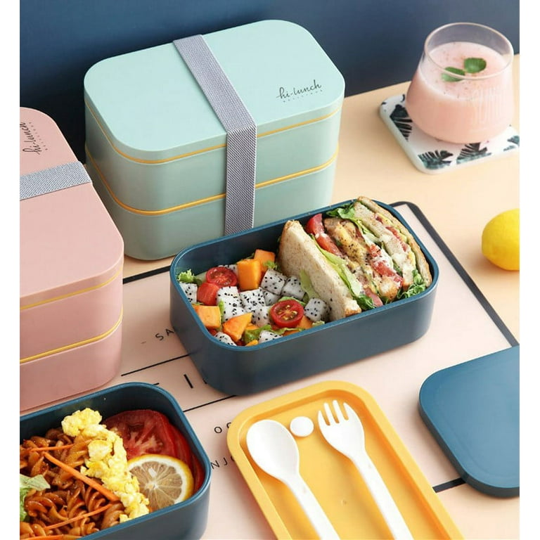 Bento Box - Stylish & Stackable Lunch Containers - Bulk - Green - 10 pcs