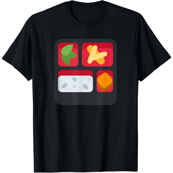 Bento Box T-Shirt men and women can wear, black, white, gifts