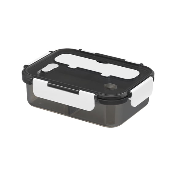 Bento Box for Adults9.25X6.7X2.76In | 3 Compartment Leak Proof Meal Prep Container | Convenient & Eco-Friendly, Reusable Lunchbox(White)