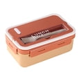 thumbnail image 1 of Bento Boxes For Adults - 1100ml Bento Lunch Box Container For Adults With Fork,Bento Box Adult,Lunch Container,Durable Perfect Size For On-The-Go Meal,Bento Box For Dining Out,Work,Picnic,Pink, 1 of 9