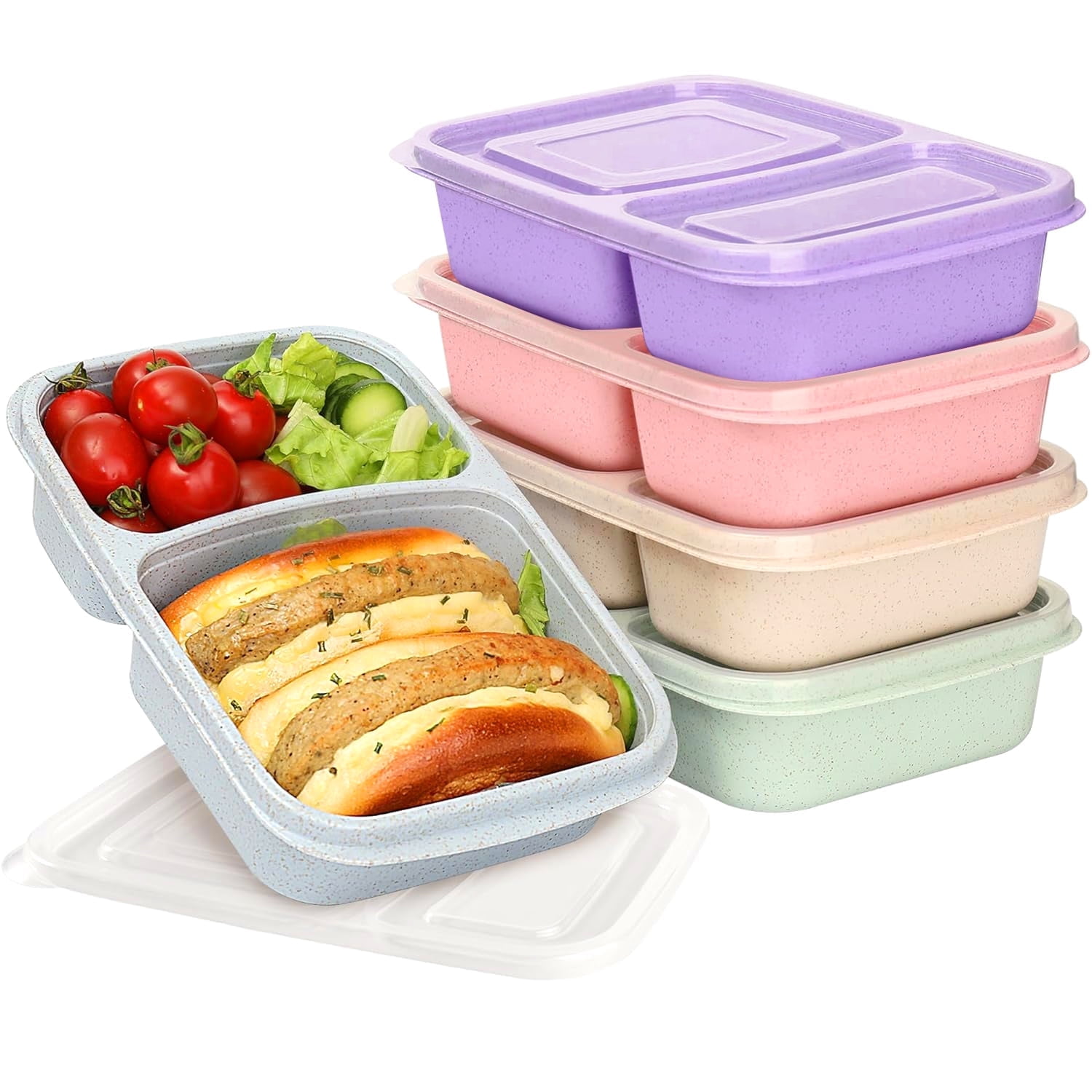 Zhao.Fu Bento Boxes Lunch Container 950ML 2-Compartment Reusable Food ...