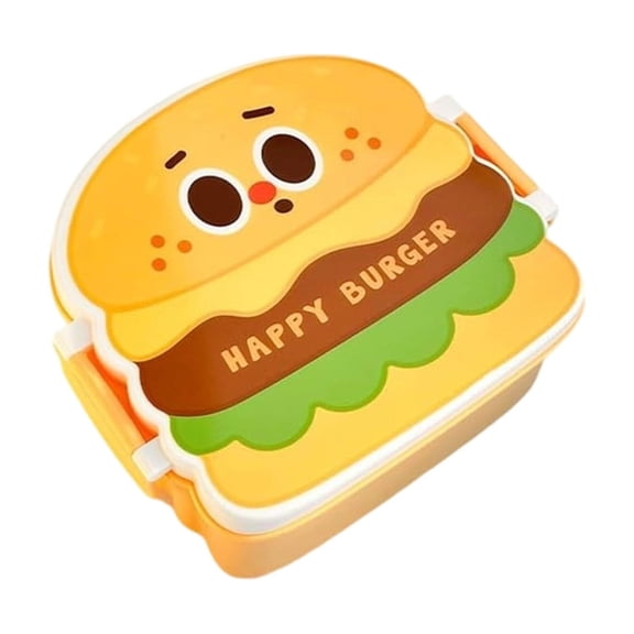 Bento Boxes, Lunch Box Burger And Fries-shaped Food Safety Secure Sealed -proof Office Food Container Freshness Lunch Box