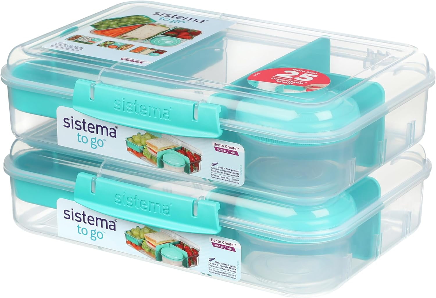 Food Storage Container Bento Box 2 Layers With Handle
