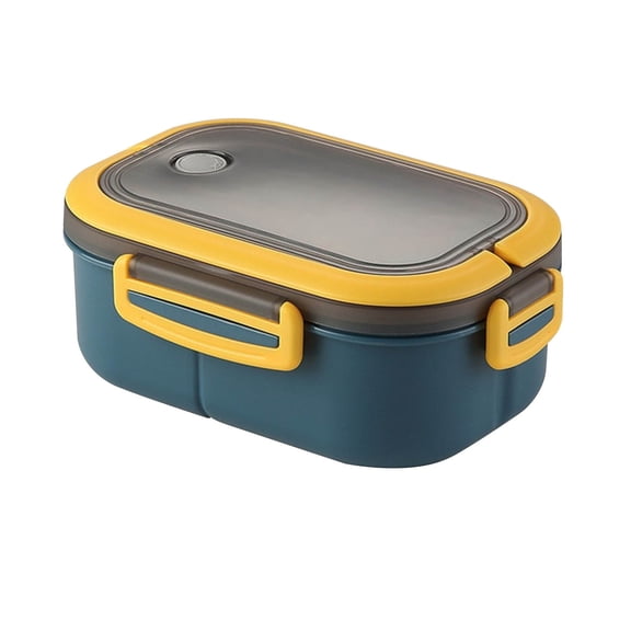 Bento Lunch Box 1200 ml With Compartmented Design Food-Grade Plastic Microwave-Safe Leak-Proof Sealing Ring Fresh-Keeping Container