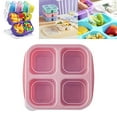 thumbnail image 1 of Bento Lunch Box, 4 Compartment Snack Containers, Divided Snack Box, Meal Prep Lunch Containers For Kids/Toddle/Adults, Food Storage Containers for School, Work and Travel (1 Pcs) 6.69x5.98x2.17", 1 of 7