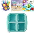 thumbnail image 1 of Bento Lunch Box, 4 Compartment Snack Containers, Divided Snack Box, Meal Prep Lunch Containers For Kids/Toddle/Adults, Food Storage Containers for School, Work and Travel (1 Pcs) 6.69x5.98x2.17", 1 of 7
