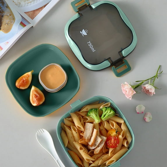 Bento Lunch Box 750ml Leak Proof Meal Prep Container with Dividers, Wave & Dishwasher Safe for Easy Cleaning, Ideal for Minors Educational Lunch and Adults Office Meals,Vsgery