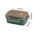thumbnail image 1 of Bento Lunch Box Adult Microwave-Safe Double-Layer Sealed Compartment Design 20.4 cm x 14.5 cm x 8.3 cm Plastic Food Container, 1 of 2