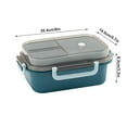 thumbnail image 1 of Bento Lunch Box Adult Microwave-Safe Double-Layer Sealed Compartment Design 20.4 cm x 14.5 cm x 8.3 cm Plastic Food Container, 1 of 2