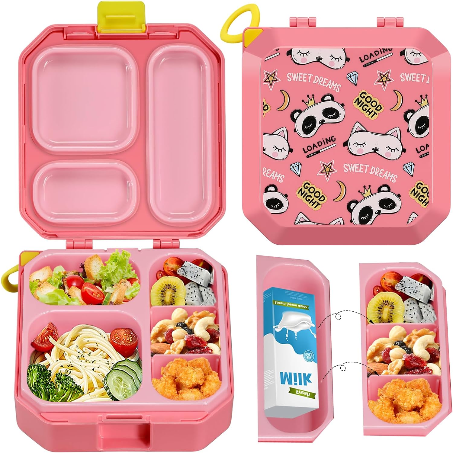 Bento Lunch Box for Kids, 35oz LeakProof 5 Compartment Lunch Container