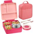 Bento Lunch Box for Kids with 8oz Soup Thermo&Lunch Bag, LeakProof
