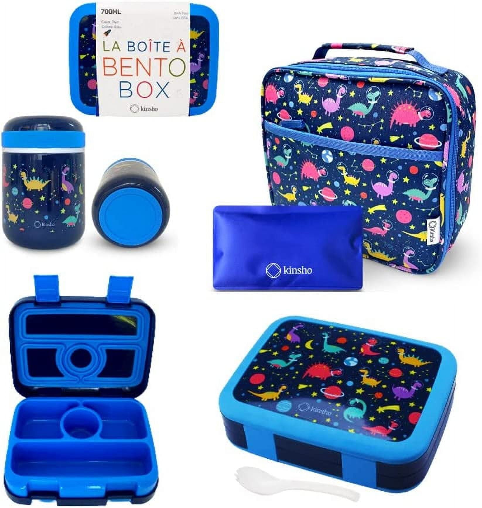 Bento Box Lunch Bag Thermos Water Bottle and Ice Pack Set for Boys, Kids |  Snack Containers with 4 C…See more Bento Box Lunch Bag Thermos Water Bottle