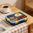 thumbnail image 1 of Bento Lunch Box, Reusable 4-Compartment Food Container,Leak Proof, Easy to Clean,Blue, 1 of 7