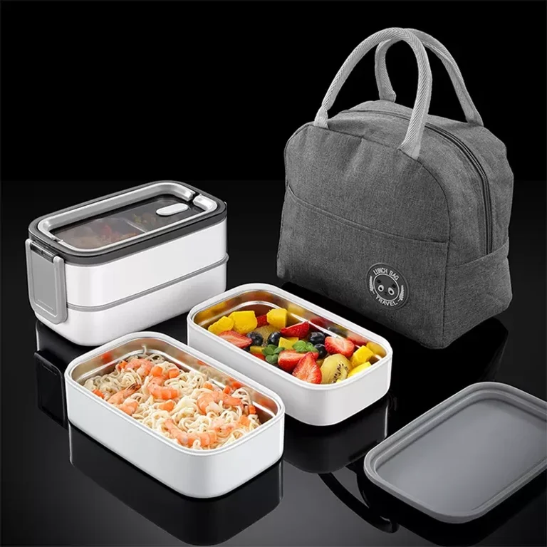 304 Stainless Steel Lunch Box For Adults Kids School Office Microwavable  Bento Box With Bag Insulated Food Storage Containers