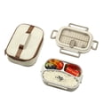 thumbnail image 1 of Bento Lunch Box Set for Adults, 3 Compartments Lunch Container with Soup Bowl, Thermal Bag, Spoon and Fork, Leakproof Microwavable for Work, Travel, Back to School Supplies, 9.84x8.27x4.61 Inch, 1 of 7