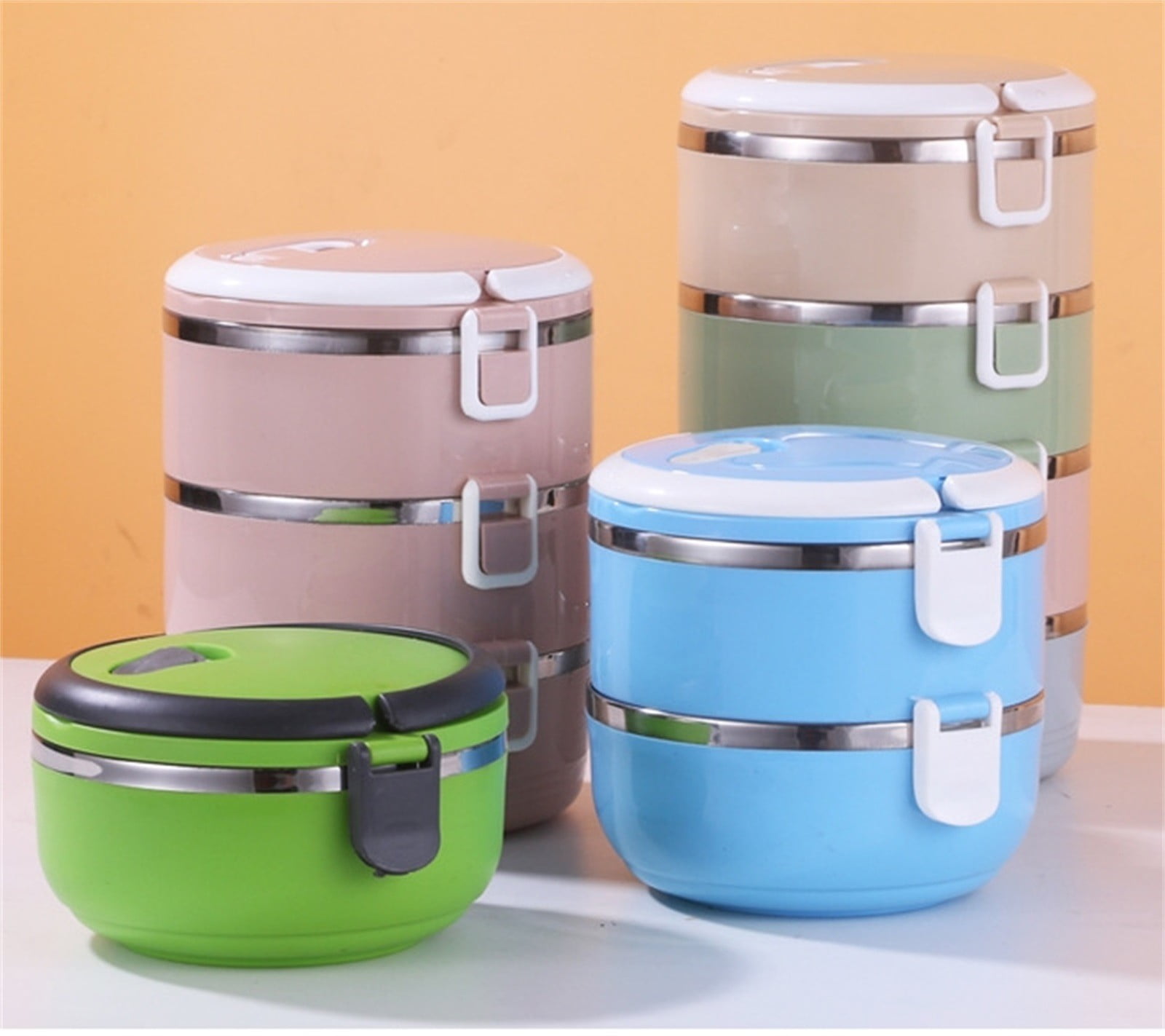 Bento Lunch Box Set for Women With Bag , All-In-One Bento Stackable ...