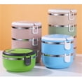 thumbnail image 1 of Bento Lunch Box Set for Women With Bag , All-In-One Bento Stackable Lunch Box Container With Spoon, Large Capacity Bento Box Adult, 4-Tier Leakproof, Bpa Free & Microwave Safe, 1 of 8