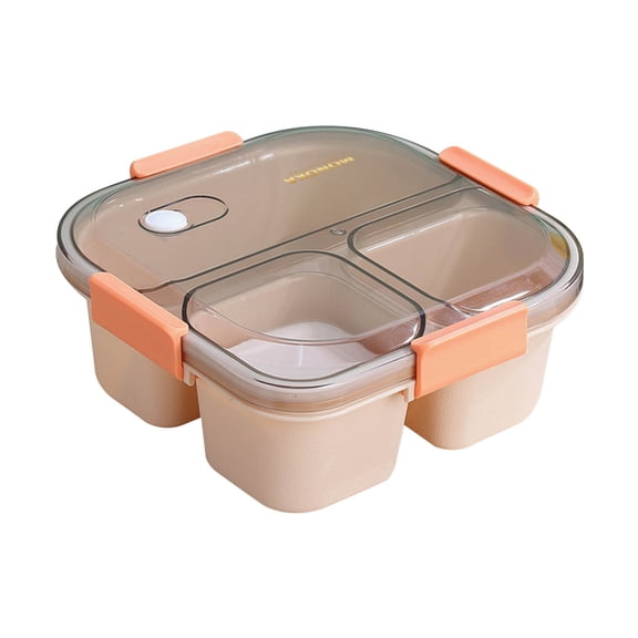 Bento Lunch Box With Compartmented Design For Microwave Heating Food Grade Plastic 1100 ml Capacity 20 cm x 20 cm x 7.5 cm