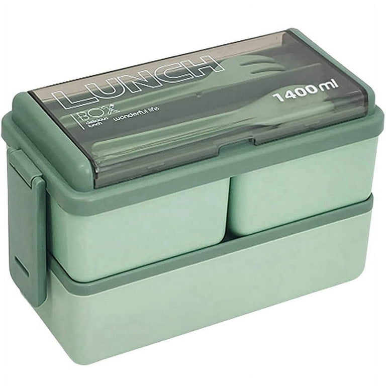 Bento Lunch Box for Adults, Kids Leak Proof Meal Prep Portion Control Boxes Style for Compartment Slim Container, Men's, Size: One size, Green