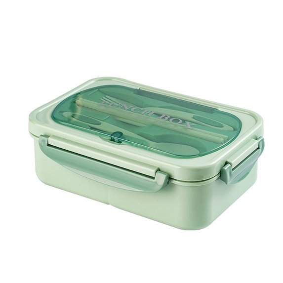 Bento Lunch Box with Utensil Set - Leakproof, Compartmentalized, Large Capacity, Microwave Safe