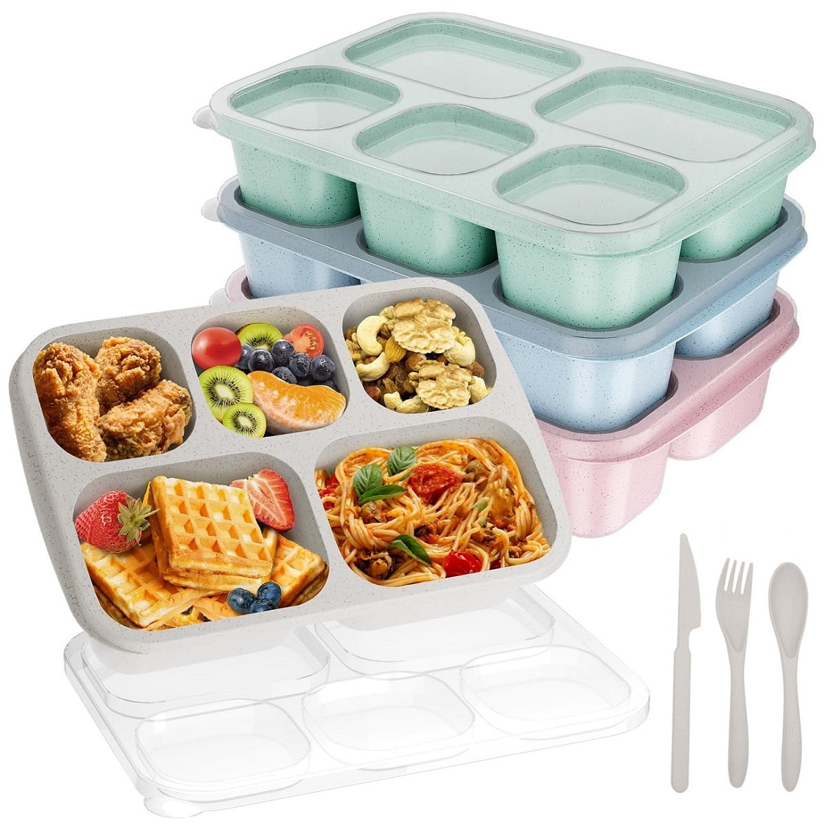 https://i5.walmartimages.com/seo/Bento-Lunch-Boxes-4-Pack-Box-Reusable-Box-5-Compartments-Meal-Prep-Containers-Kids-Adults-Snack-Utensils-Transparent-Lids-Microwave-Dishwasher-Safe_e6550d92-0687-4734-9f5c-7e4b1f9a5d89.c6757631ba130869ae26ef0927f3d349.jpeg