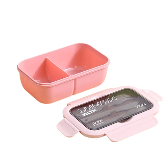 Bento Lunch Boxes for Adults - 1100 ML 3-Compartment Containers Bento Lunch Box for Women Men with Spoon & Fork - Durable for On-the-Go Meal, Food-Safe Materials, Microwave Save