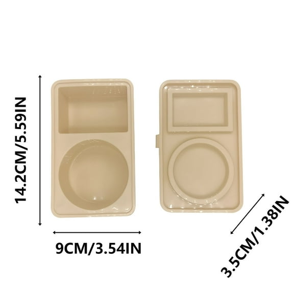 Bento Snack Container with Lid Double Compartment Mini Camping Kitchen Items Container 10.5 cm x 7.5 cm x 4.5 cm