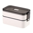 thumbnail image 1 of Bento box, double-layer bento box, lunch container, multi-layer adult bento box, with compartment, without BPA, 1 of 7