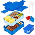 thumbnail image 1 of Bento boxes, Leak-Proof Lunch Box Containers, 1500ML-7 Compartment Bento Lunch Box with Cutlery Set, Stackable Bento Box for Adults, Microwave and Dishwasher Safe Lunchbox(Royal Blue), 1 of 6