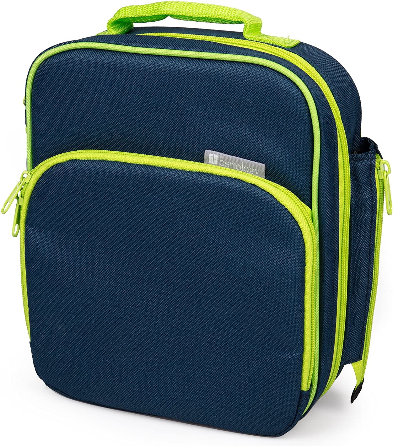 Bentology Insulated Lunch Box w Snack Pocket and Water Bottle Holder