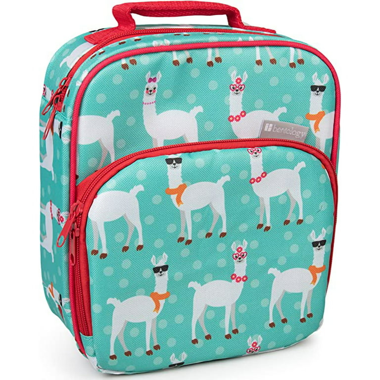 Insulated Durable Lunch Bag - Reusable Meal Tote with Handle and Pockets (Llama)