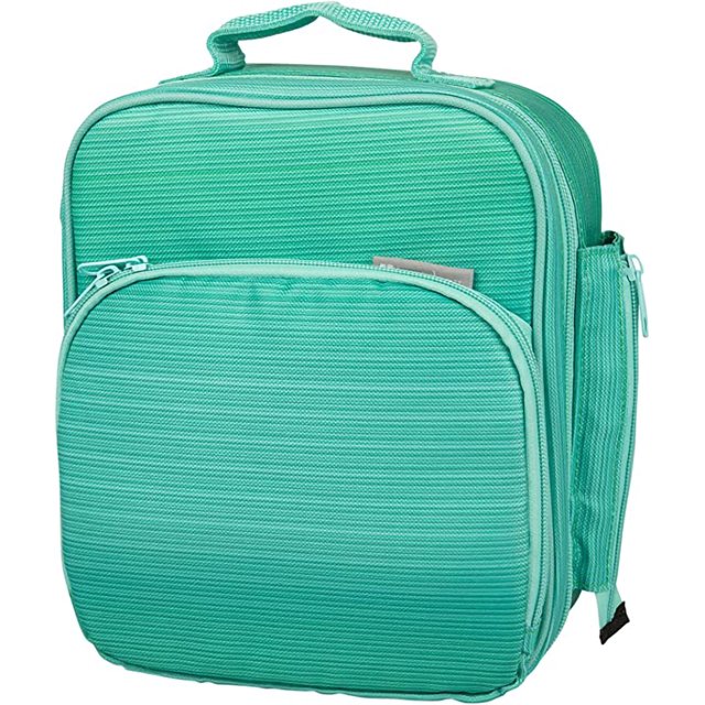 Bentology Insulated Lunch Box w Snack Pocket and Water Bottle Holder