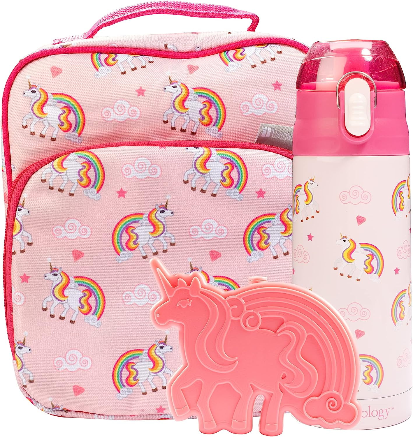 Kids lunch box with water bottle top