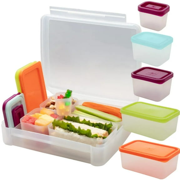 Bentology Leak-proof Bento Lunch Box with 5 Removable Containers (Fruit/Multicolor)