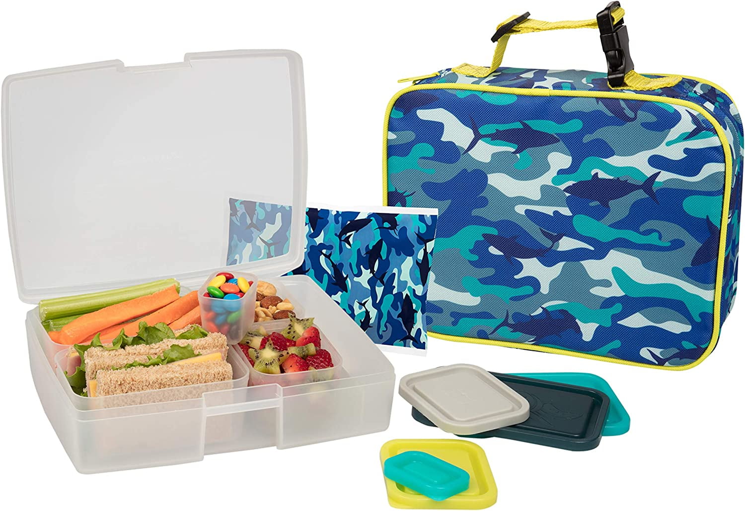 Bentology Lunch Box for Boys - Kids Insulated, Durable Lunchbox Tote Bag  Fits Bento Boxes, Nesting Containers w/Lids & Bottles, Back to School  Sleeve